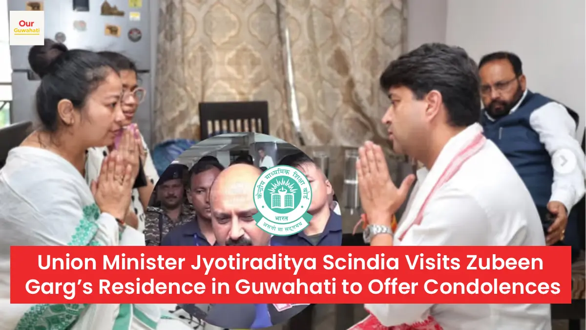 Union Minister Jyotiraditya Scindia Visits Zubeen Garg’s Residence in Guwahati to Offer Condolences