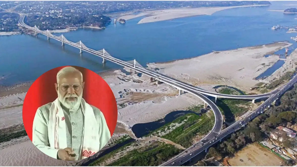 PM Modi Inaugurates ₹3,030-Cr Kumar Bhaskar Varma Setu in Guwahati