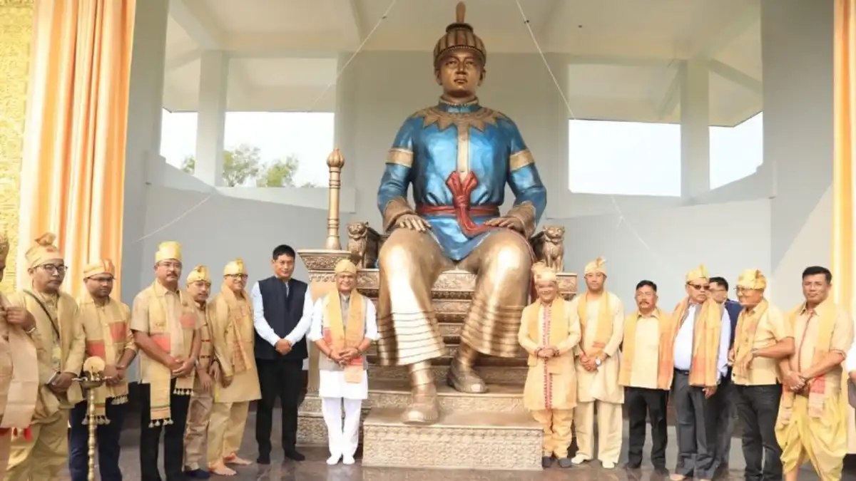 Sukapha Statue Unveiled at Notboma in Guwahati on Me-Dam-Me-Phi